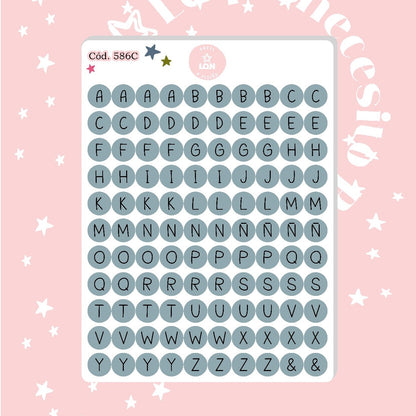 Sticker Letritas 1CM