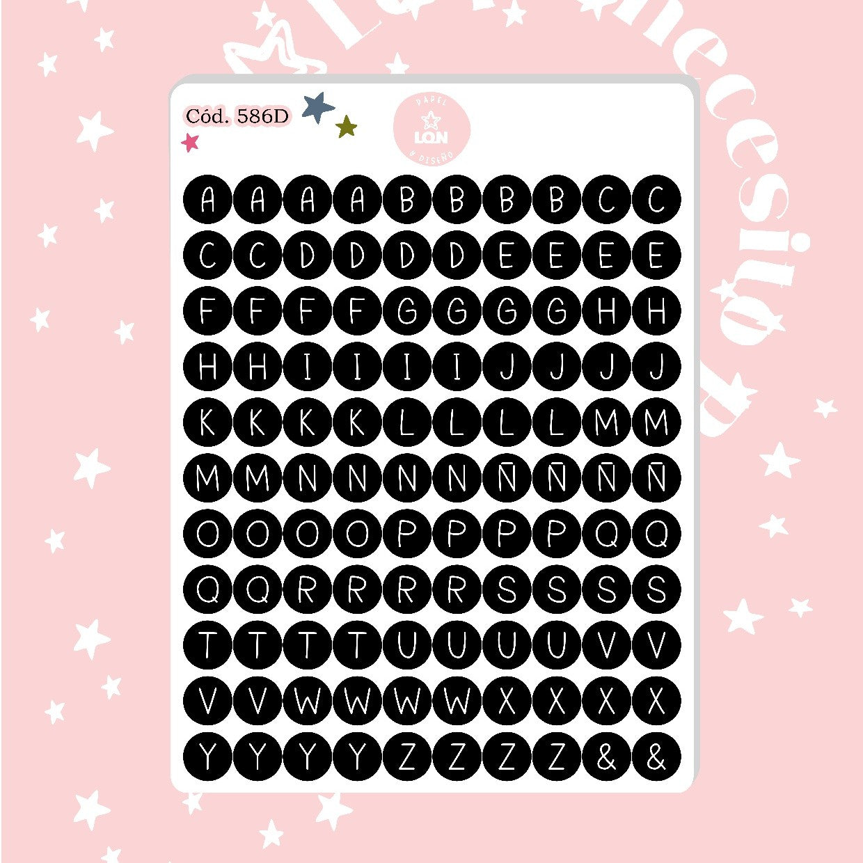 Sticker Letritas 1CM