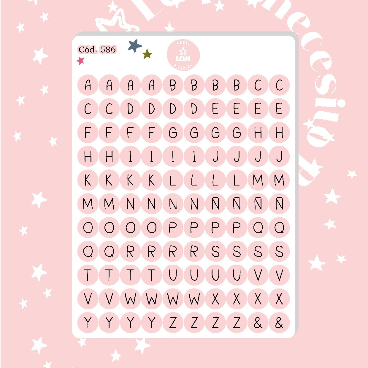 Sticker Letritas 1CM