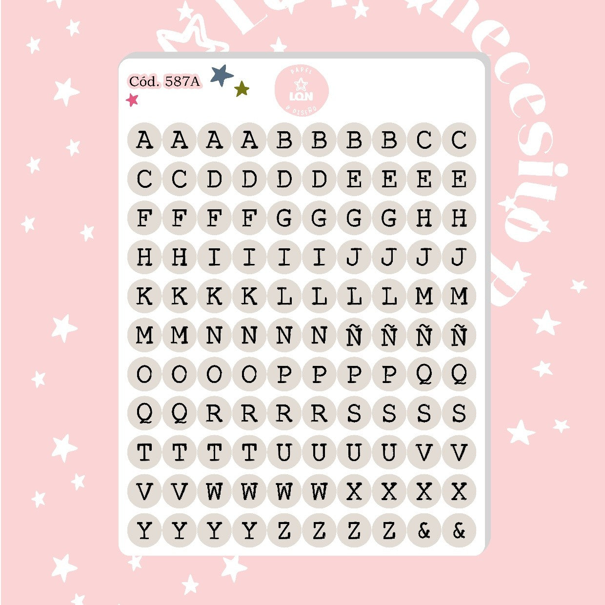 Sticker Letritas 1CM