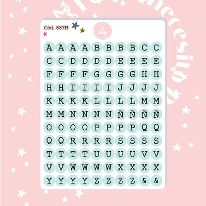 Sticker Letritas 1CM