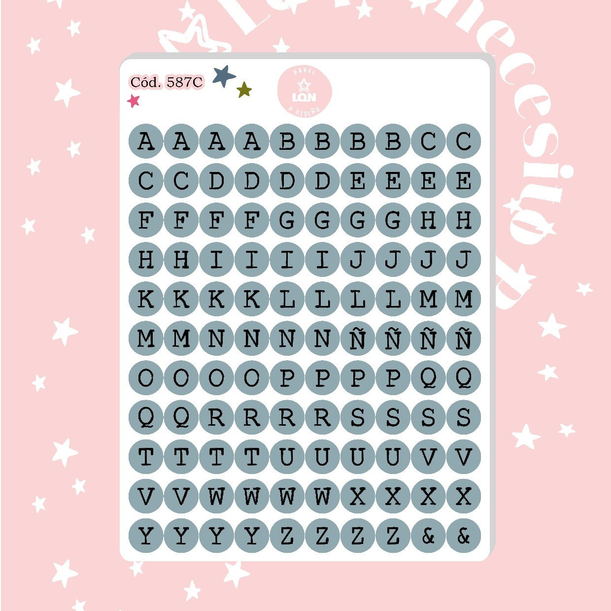 Sticker Letritas 1CM
