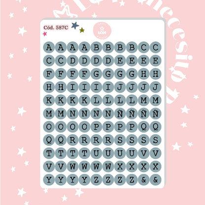 Sticker Letritas 1CM