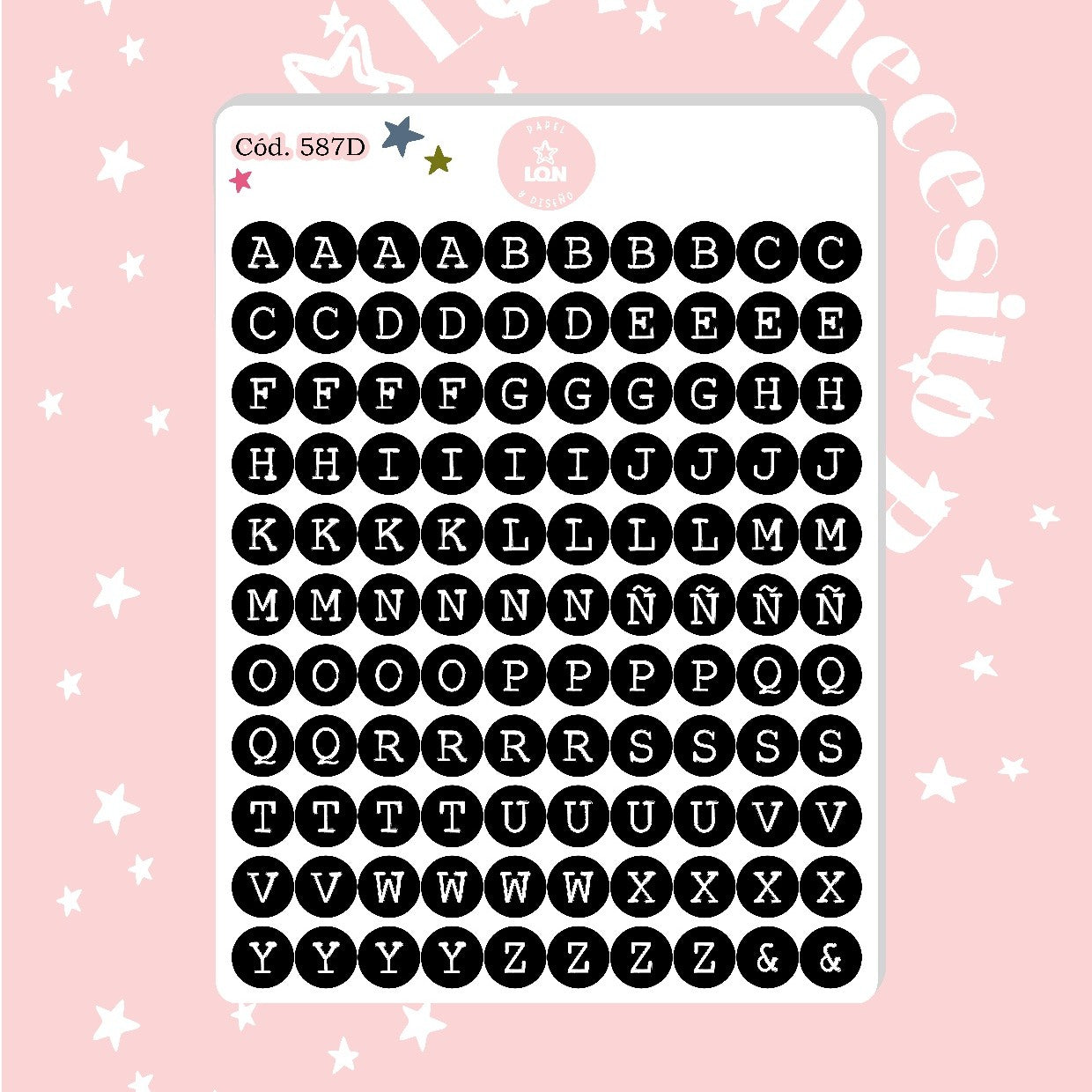 Sticker Letritas 1CM