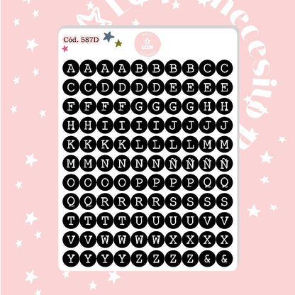 Sticker Letritas 1CM