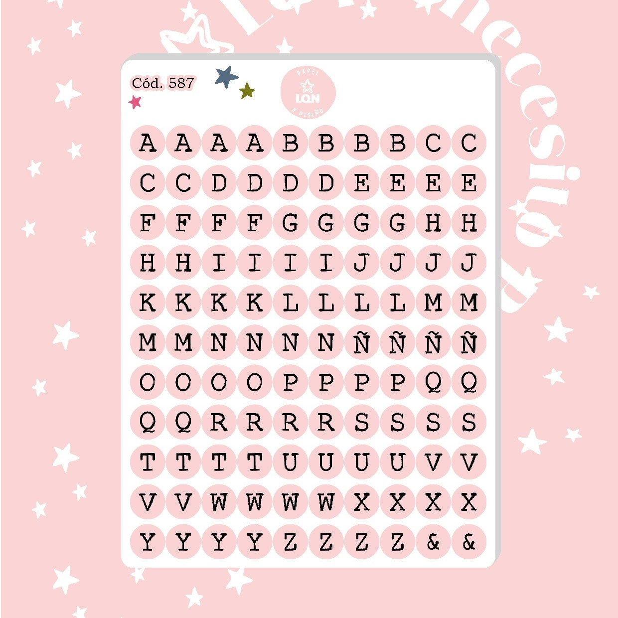 Sticker Letritas 1CM