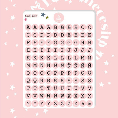 Sticker Letritas 1CM