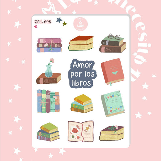 Sticker Amor por los libros