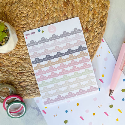 Pack sticker Esenciales para tu planner Ice cream P02