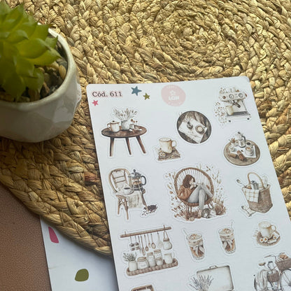 Sticker relajo y café