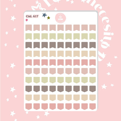 Pack sticker Esenciales para tu planner Ice cream P02