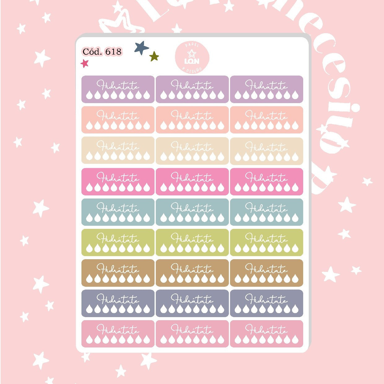 Pack sticker Esenciales para tu planner Bloom P01