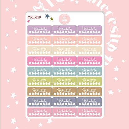 Pack sticker Esenciales para tu planner Bloom P01