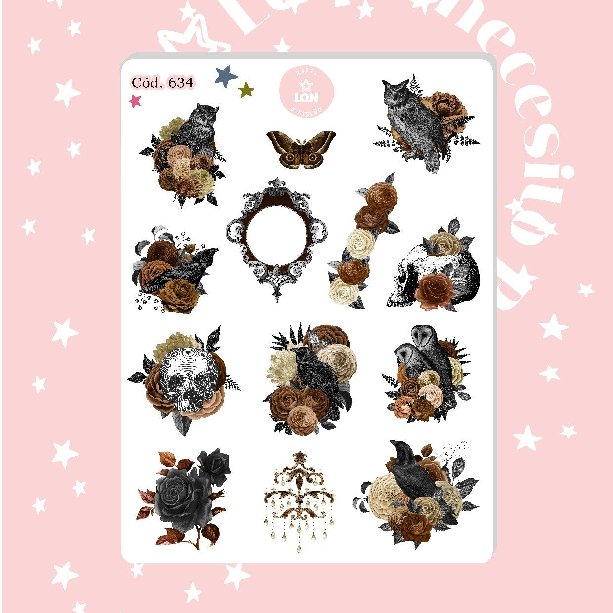 Sticker gothic halloween 634