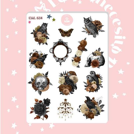 Sticker gothic halloween 634