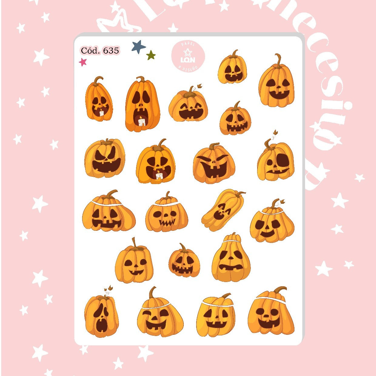Sticker calabazas halloween 635