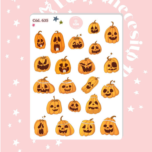 Sticker calabazas halloween 635