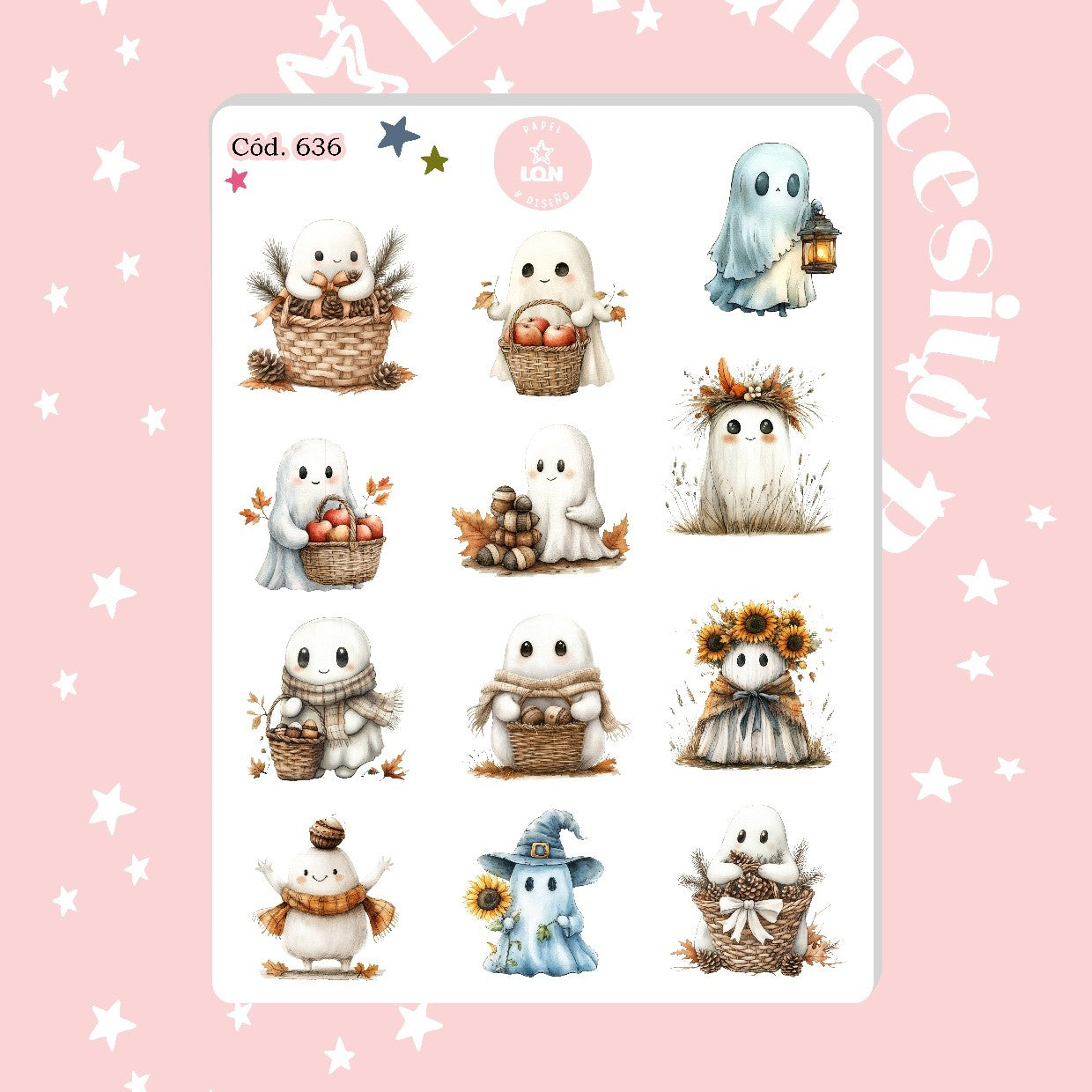 Sticker fantasmas cute halloween 636