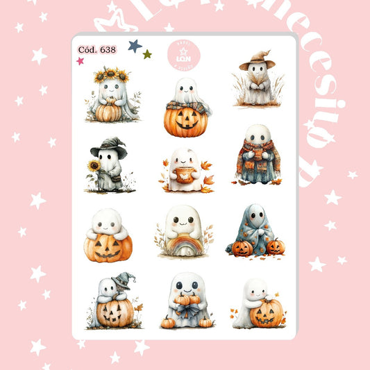 Sticker fantasmas cute halloween 638