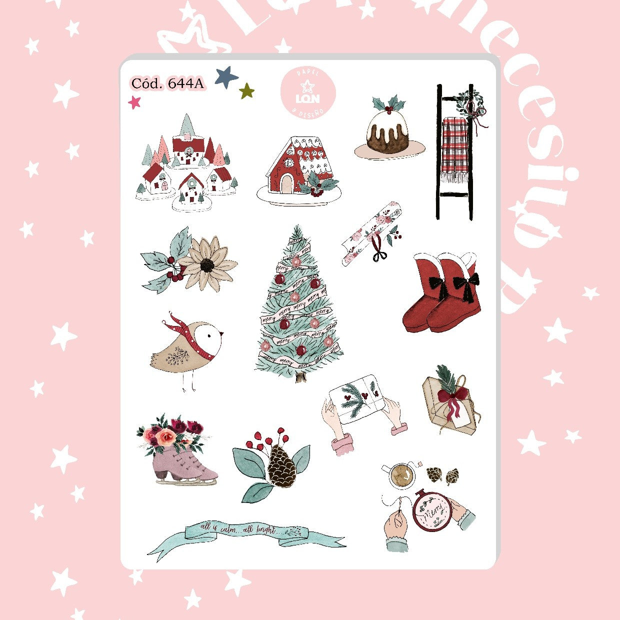 Sticker navidad año nuevo 644