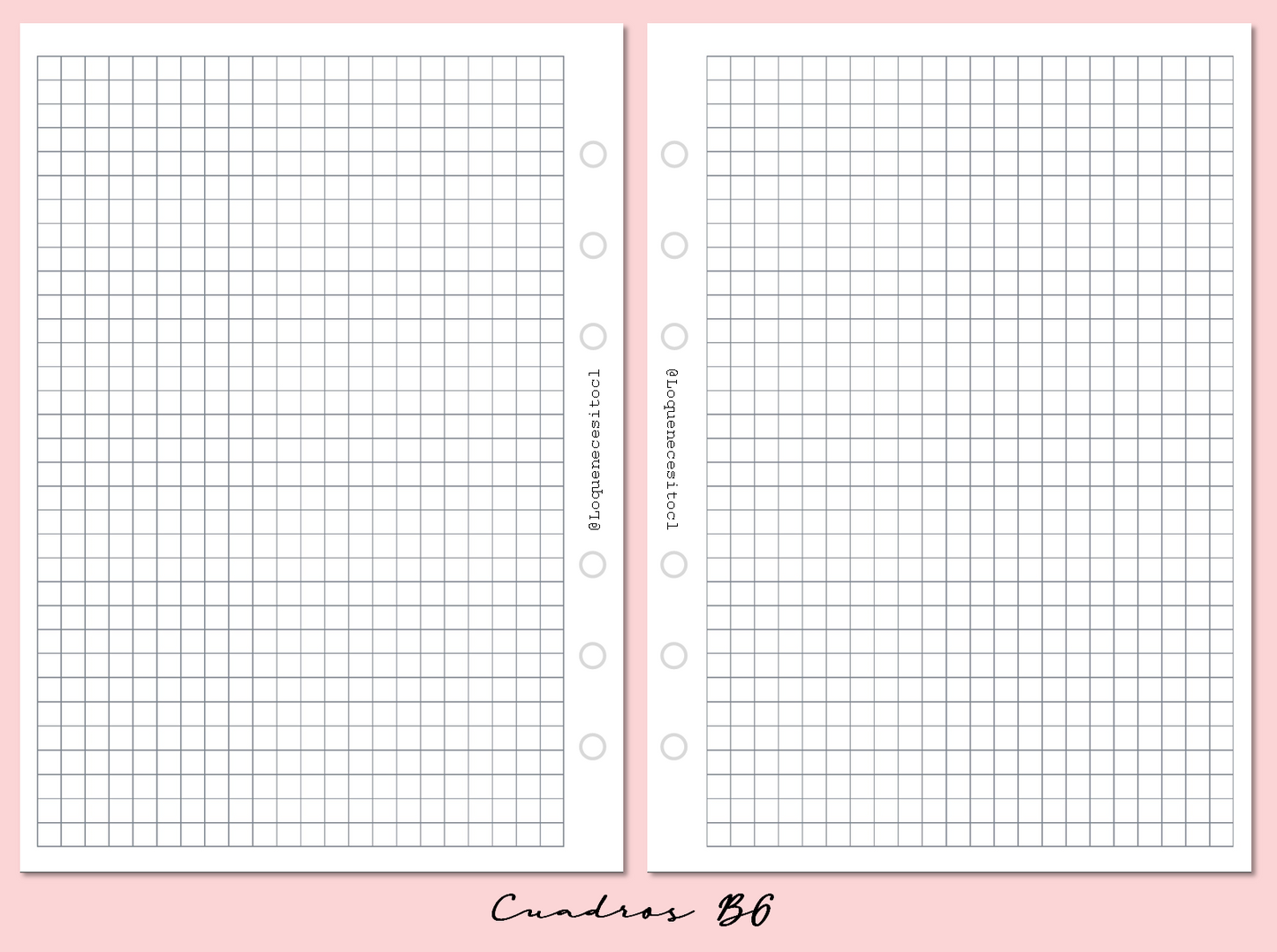 Insert B6 Puntos/líneas/cuadros/blancas