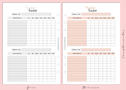 Insert A5 Habit tracker (Seguimiento de hábitos)