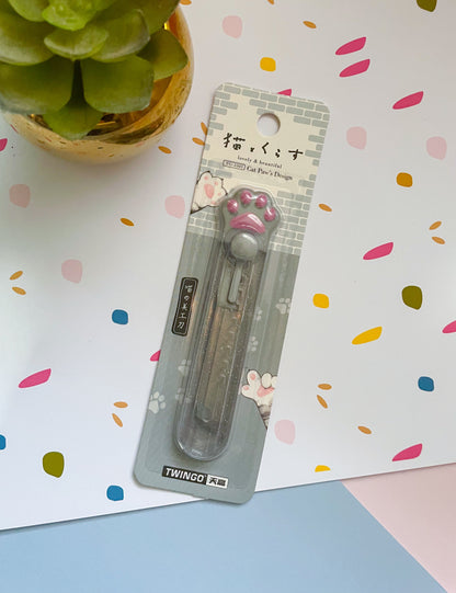 Cúter patita de gato transparente glitter