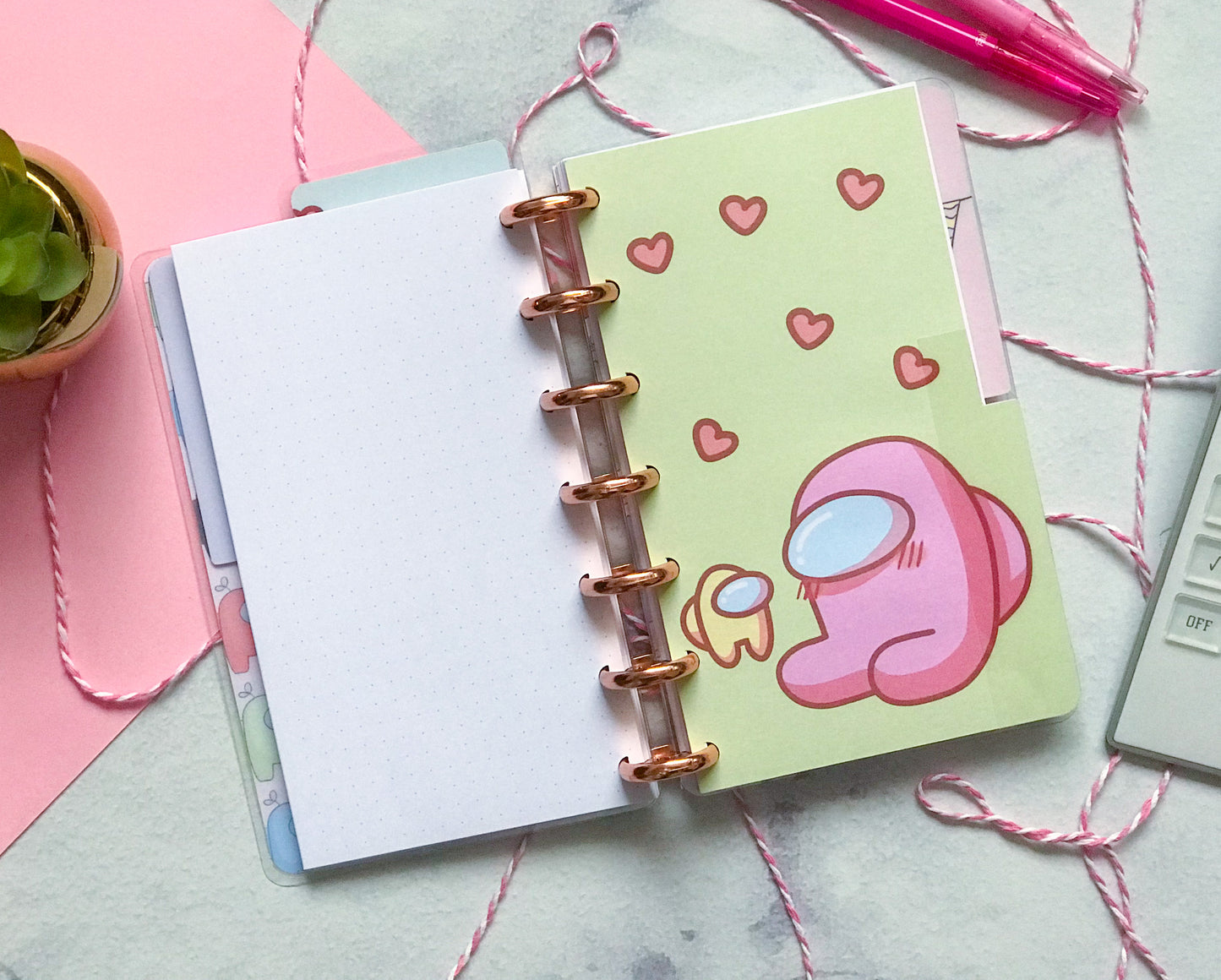Planner de discos A6 Among us