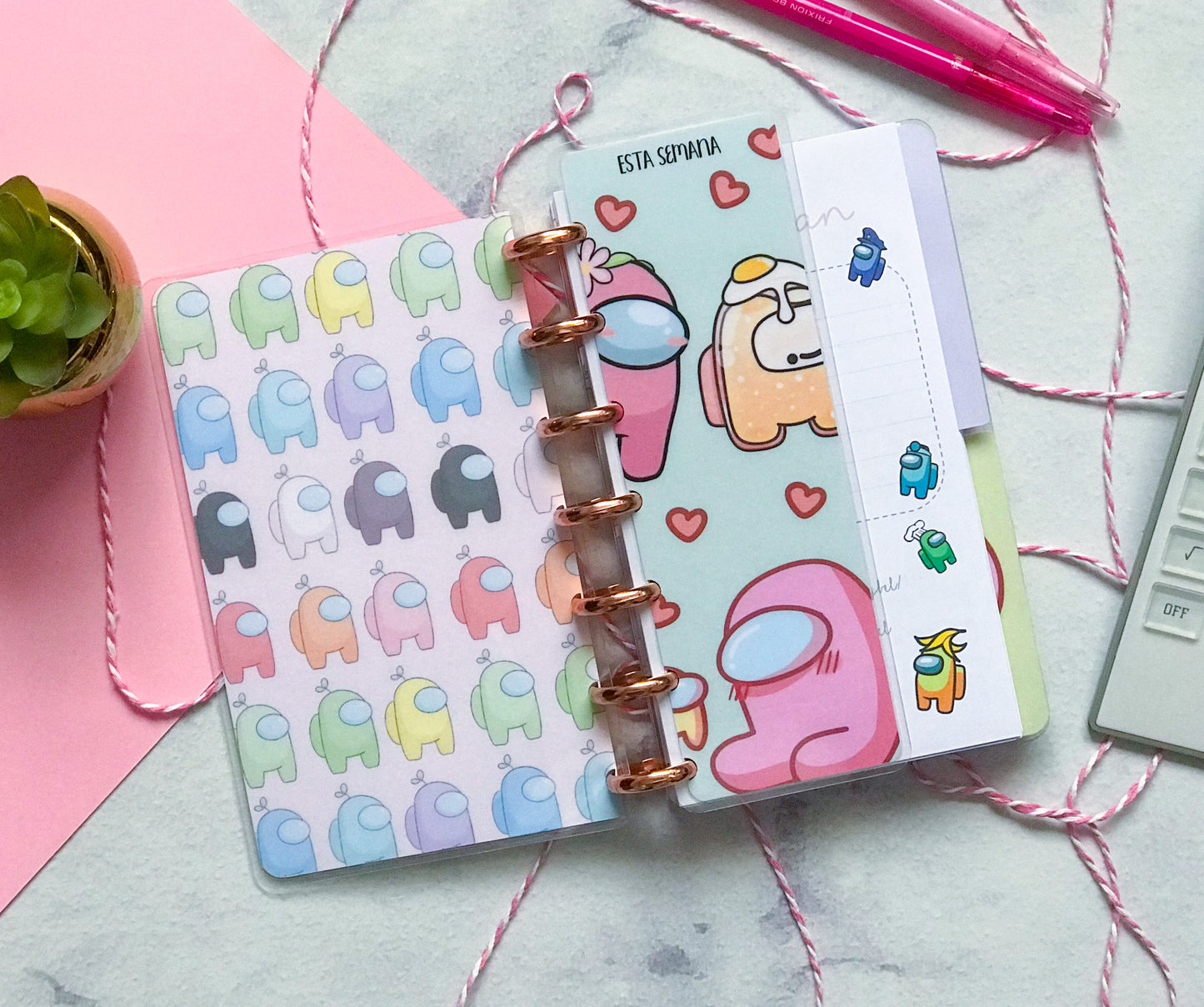 Planner de discos A6 Among us