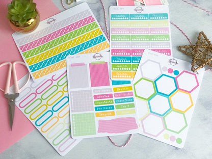 Pack sticker Esenciales para tu planner Summer P01