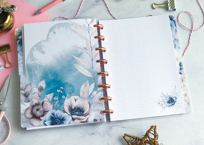 Planner de discos A5 Floral Blue