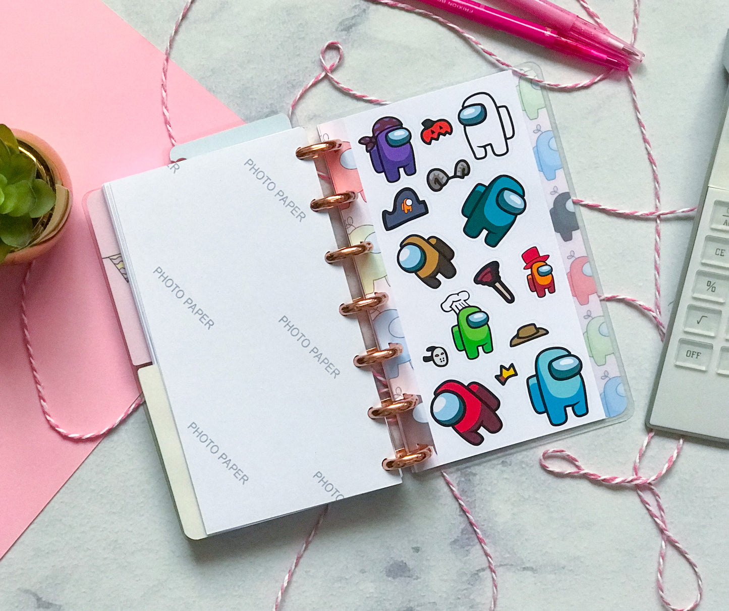 Planner de discos A6 Among us