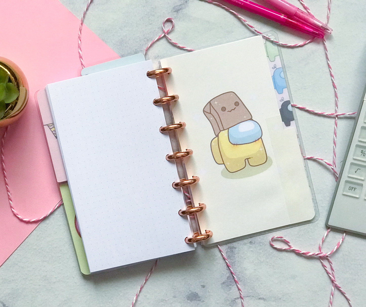 Planner de discos A6 Among us