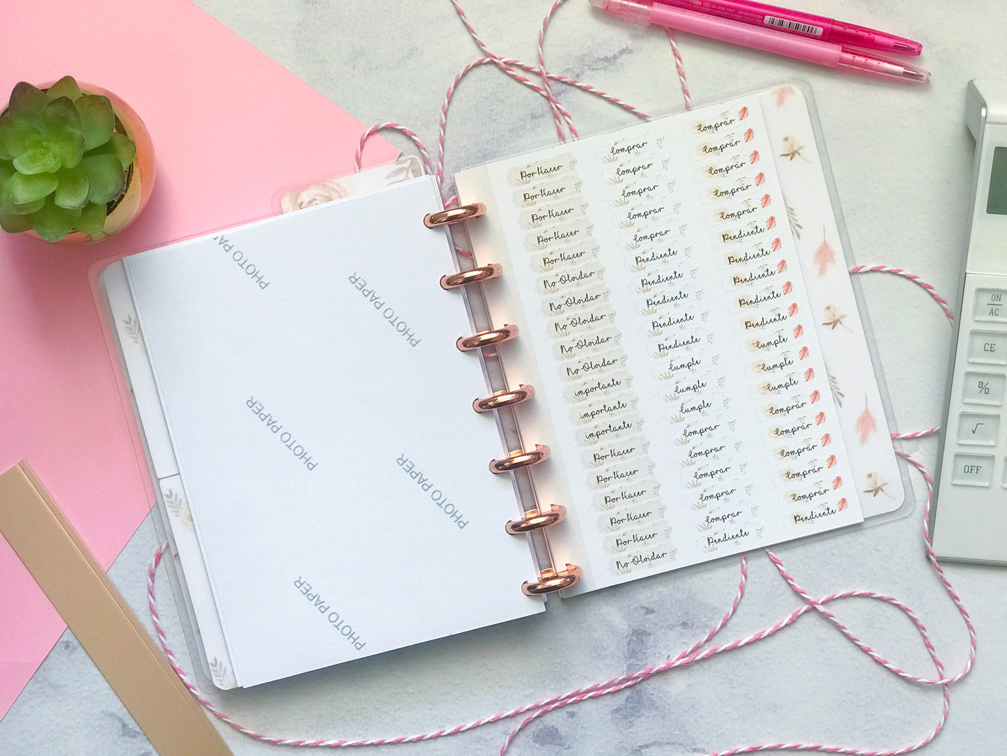 Planner de discos B6 Boho