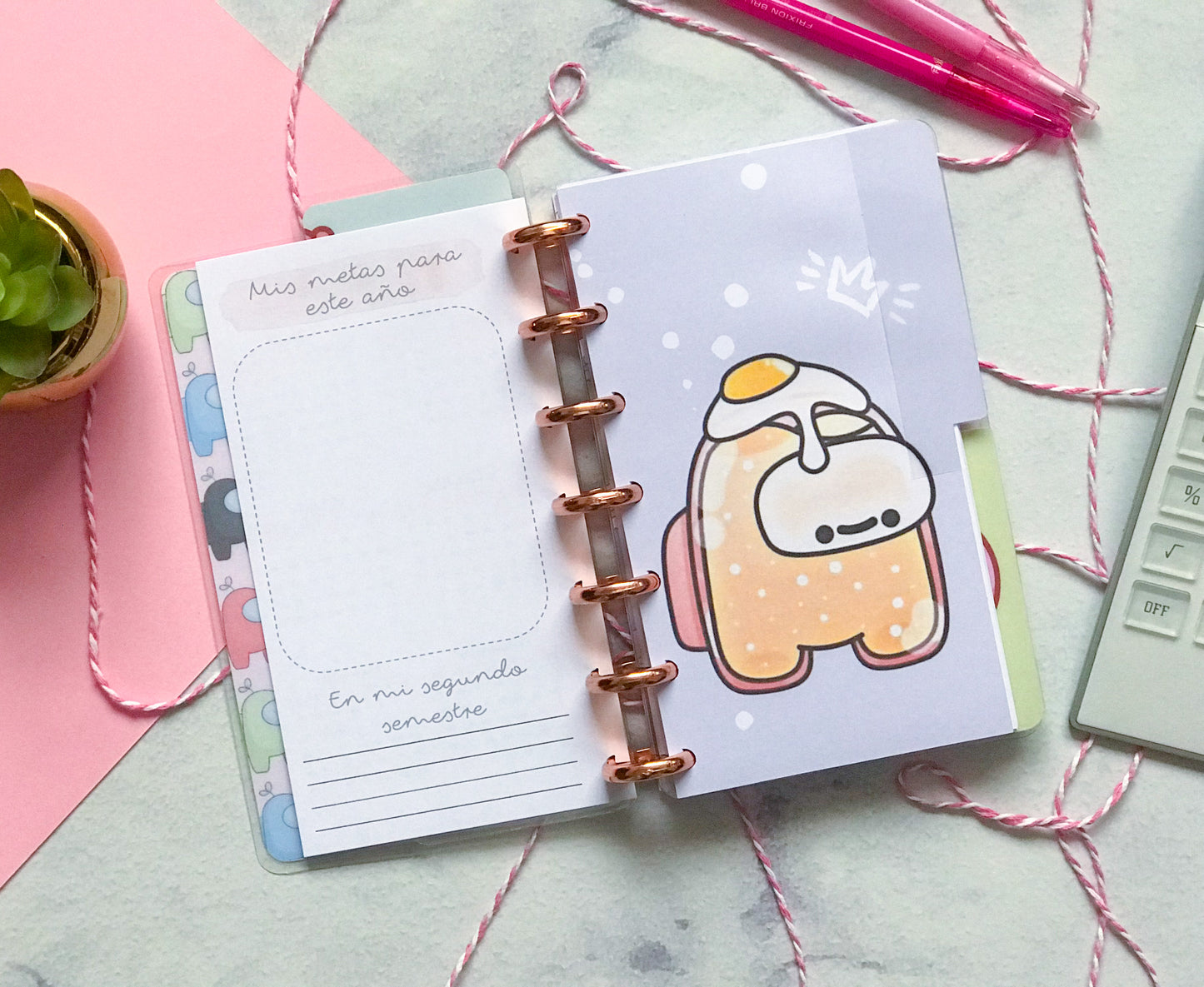 Planner de discos A6 Among us