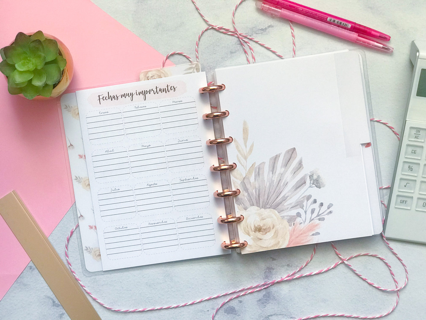 Planner de discos B6 Boho
