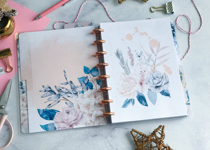 Planner de discos A5 Floral Blue