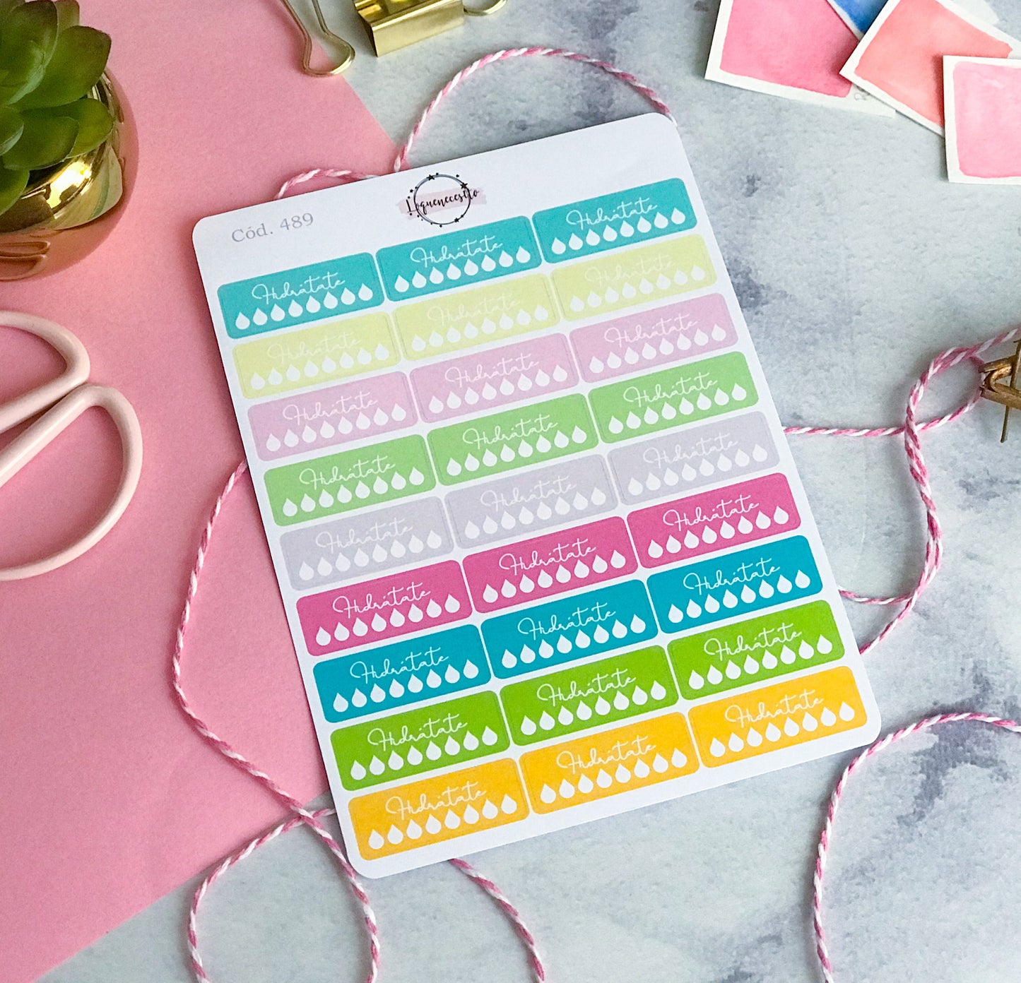 Pack sticker Esenciales para tu planner Summer P01