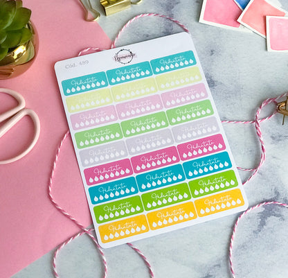 Pack sticker Esenciales para tu planner Summer P01