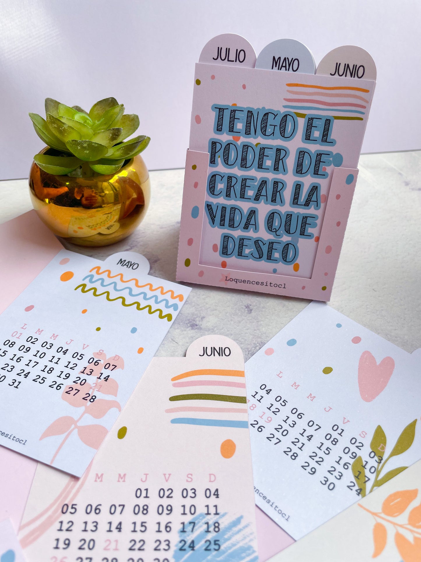 Calendario de escritorio Sin lluvia no hay flores