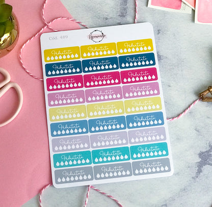 Pack sticker Esenciales para tu planner Sunset P01