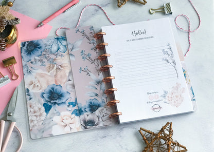 Planner de discos A5 Floral Blue