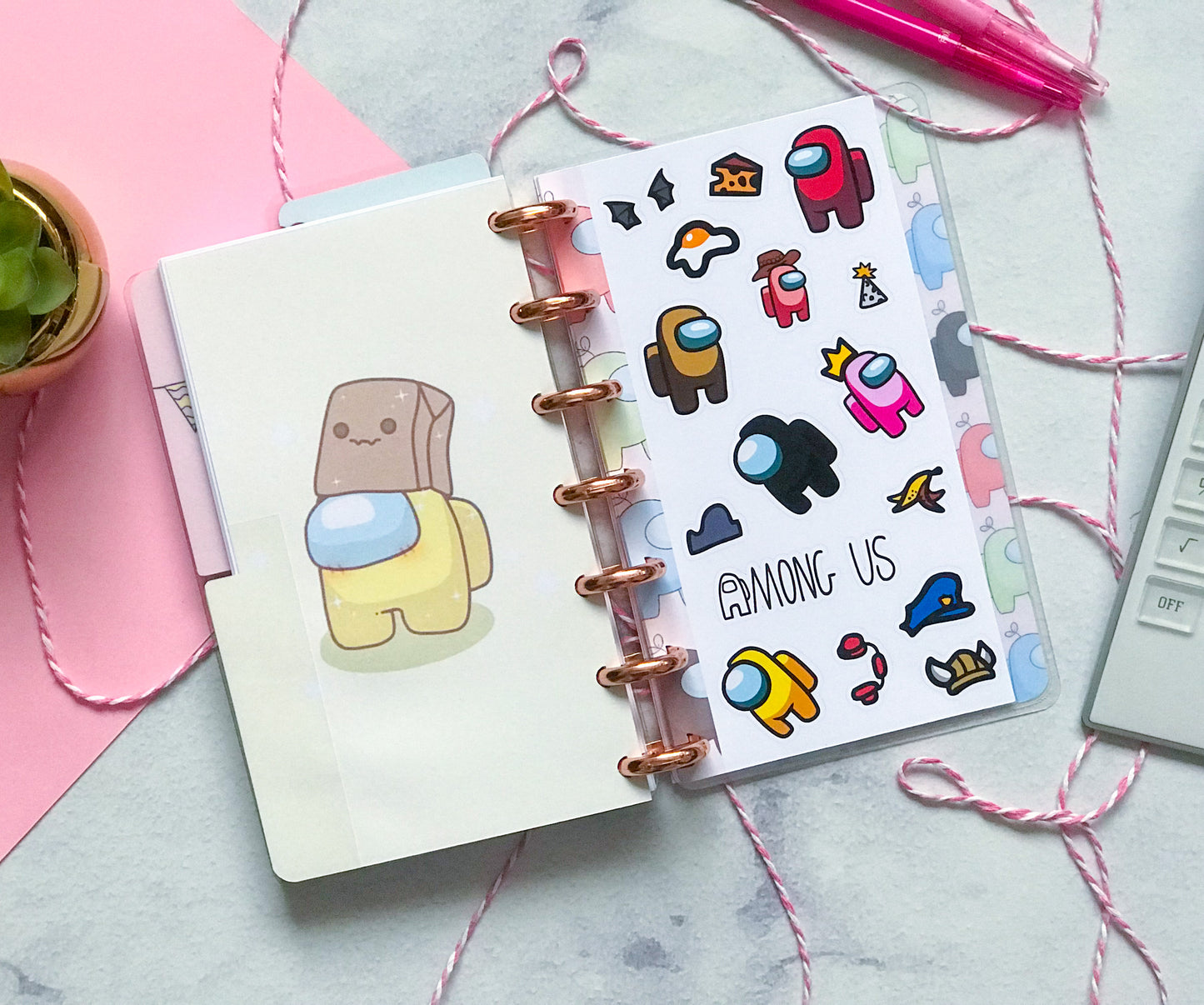 Planner de discos A6 Among us